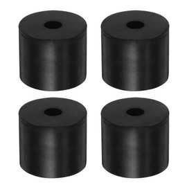 HARFINGTON 4pcs Rubber Spacer 1.57 Inch OD 0.4 Inch ID 1.57 Inch Thick Neoprene Round Anti Vibration Isolation Pads Isolator Rubber Washers Bushings for Home Cars Boat Accessories, Black