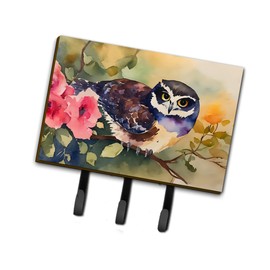 Caroline's Treasures Spectacled Owl Leash or Key Holder Wall Hooks, Key Hooks Holder, Coat Rack Wall Mount, Coat Hooks, Hooks for Hanging Keys, Towels, Aprons, Leashes