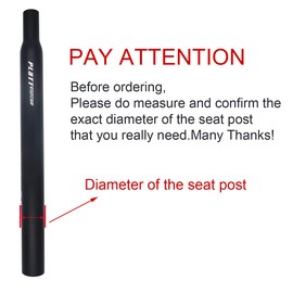 PLATT Bicycle Seatpost Aluminium Alloy MTB Seat Post 28.6 350 mm, Black