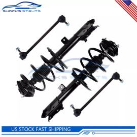 ShocksStruts 4 Pcs  For Jeep Compass / Patriot Front Complete Struts Sway Bar End Links Kit