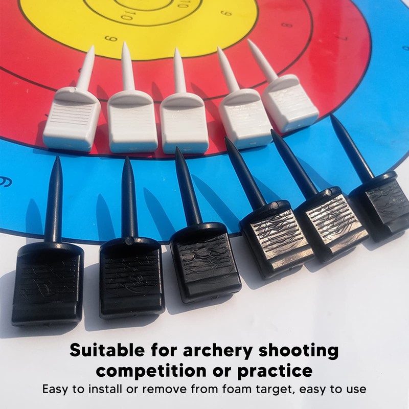 Topyond 30pcs Nylon Archery Target Nails, Lengthening Design, Reusable, Ideal