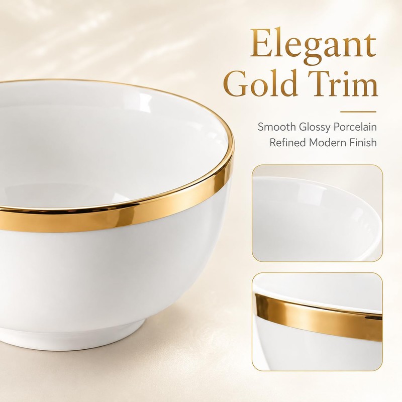 Loymokinar 20 oz Ceramic Bowls Set of 6 – Modern