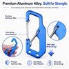 Anti Pickpocket Zipper Lock for Backpacks, 3-Shaped Dual Spring Carabiner