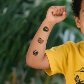 10 Sheets Soccer Temporary Tattoos for Kids, Soccer Sport Ball Themed Birthday Party Decorations Favors Supplies, Cute Cartoon Football Sports Game Player Tattoo Sticker Gifts for Girl Boys Q855