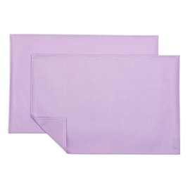 W2902900 Laminated Placemats, Stylish, Set of 2, Waterproof, 11.8 x 17.7 inches (30 x 45 cm), Easy Care, Solid, Lavender, Style Decor