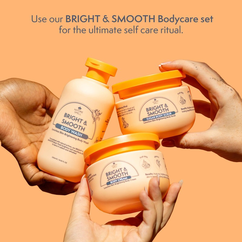 Nature Spell Bright & Smooth Body Wash, Brightening and Resurfacing