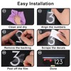 3 inch Reflective Mailbox Numbers for Outside, 5 Sets Number