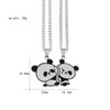 Kumshunie Stainless Steel Panda BFF Necklace for 2 Best Friends