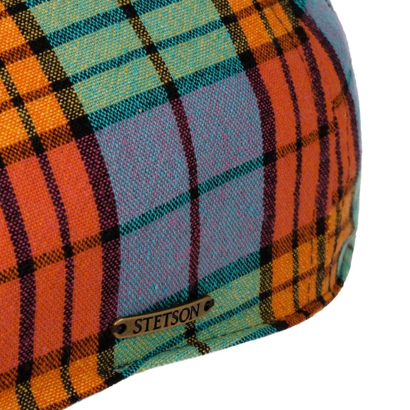Stetson Texas Colour Check Flat Cap - Checked Style -
