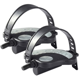 Exercise Bike Pedals 2Pcs 1/2 Long Shaft Stationary Bike Pedals with Adjustable Strap Non-Slip Universal Exercise Replacement Parts for Home, Gym Replacement Parts