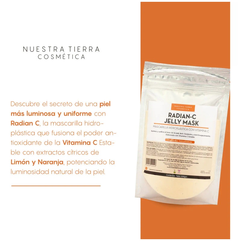 🔥 Mascarilla hidro plástica iluminadora anti manchas con vit c