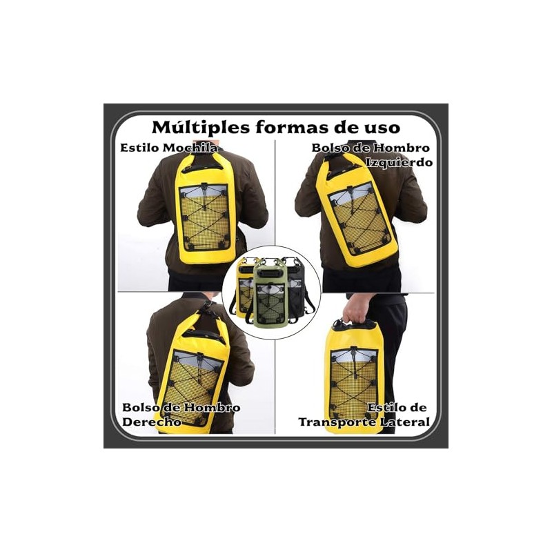 Mochila Impermeable 10L 20L 30L, Bolsa Impermeable Sellada, Mochila con
