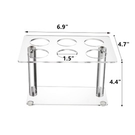 Youeon 2 Pack Acrylic Ice Cream Cone Holder with 6 Holes, Clear Waffle Cone Holder Stand, Sushi Hand Roll Stand for Wedding, Birthday, Christmas, Thanksgiving, Party or Buffet