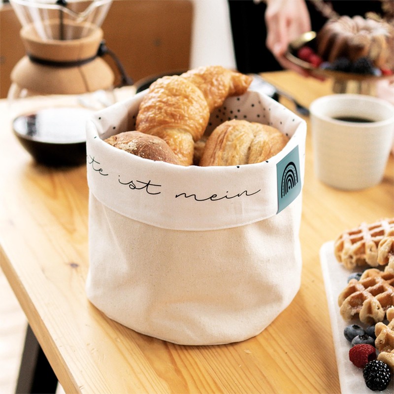 Graphic Workshop Fabric Basket Made of 100% Cotton | Bread
