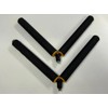 V-Style Fishing Rod Rollers, Black and Yellow, Set of 2,