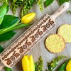 Easter Band Embossed Rolling Pin with Pattern for Homemade Pastries