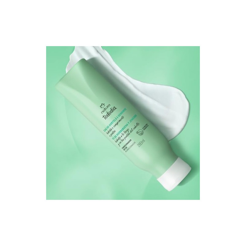 Natura Tododia Acondicionador Detox Capilar, Té de Hierbabuena y Jengibre,
