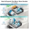 GSlife Large Capacity Expandable Dish Drying Rack with Absorbent Mat,