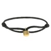 Made by Nami Women's Black Fabric Bracelet with Lock Pendant,
