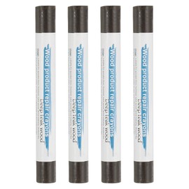 PATIKIL Furniture Repair Crayons, 4 Pcs Wax Wood Filler Sticks Wood Wax Crayons for Scratches Wood Floor Holes Tables, Dark Teak