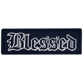 EmbTao Blessed Patch Embroidered Tactical Badge Applique Fastener Hook and Loop Emblem