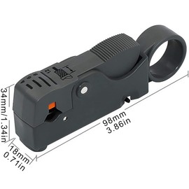 Greluma 1 Piece Rotary Coaxial Cable Stripping Tool Coaxial Cable Stripping Tool for RG6, RG59/62 and RG58