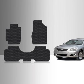 TOUGHPRO Floor Mats Accessories Set (Front Row + 2nd Row) for Toyota Camry All Weather Heavy Duty (Made in USA) Black Rubber 2002 2003 2004 2005 2006