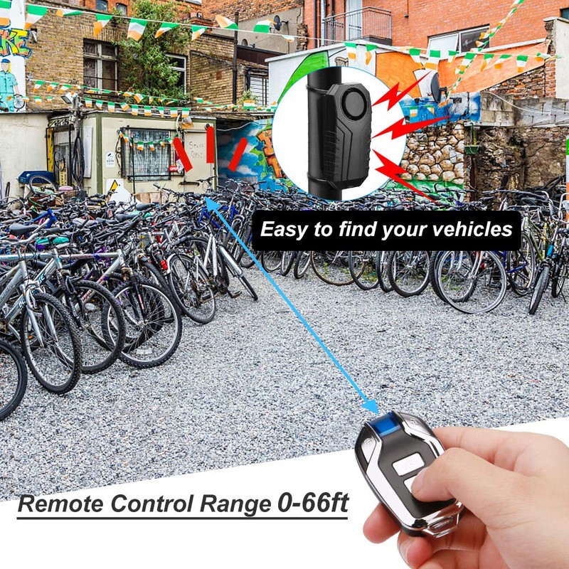 ONVIAN 2-Pack Upgraded Motion Sensor Alarm Wireless Anti-Theft Motorcycle Bike