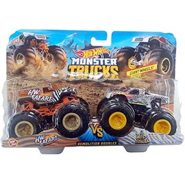 Hot Wheels Monster Trucks Demolition Doubles HW Safari VS Wild Streak 1:64 Scale