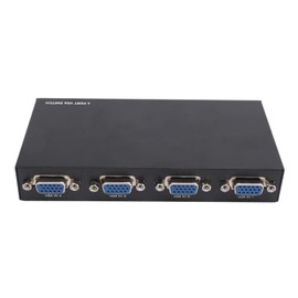 VGA KVM Switch 4 Port,4 in 1 Out 15 Pin Female 1920 X 1440 VGA Switch for PC TV Monitor Classroom Control Center