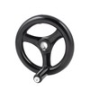 Sourcingmap 16mmx160mm Black 3 Spoked Lathe Handwheel Hand Wheel with