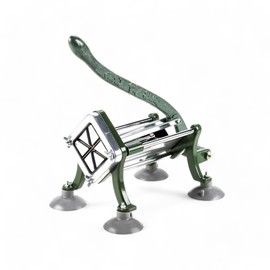 6-Wedge French Fry Cutter with Suction Feet – Heavy-Duty Stainless Steel Potato Slicer, Commercial Grade Vegetable Cutter for Fries, Non-Slip French Fry Maker