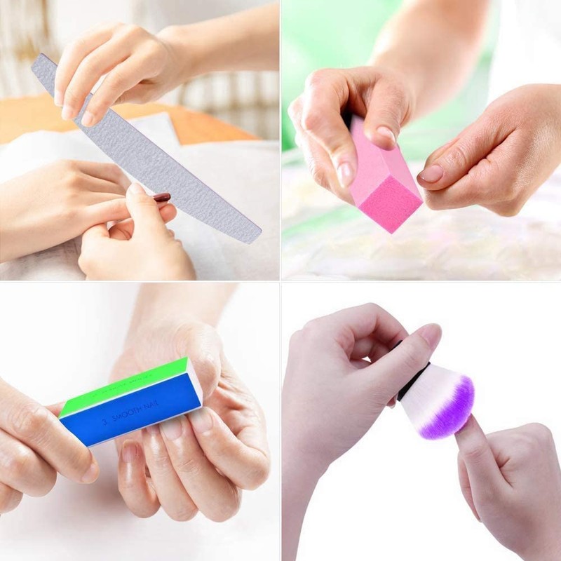 Nail File Set, 13 Pack Nail Files Buffers Nail Brush