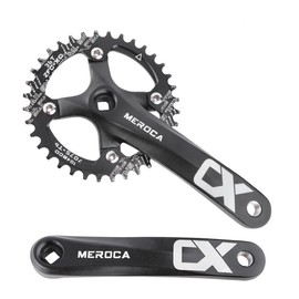 Mountain Bike Crankset, MTB Square Taper Crankset with 170mm Arm 104 BCD, Compatible with Single Speed Bicycle and 8/9/10/11 Speeds Bicycles, Optional 32T/34T/36T/38T/40T/42T Chainring Crank Set (36T)