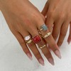 VIYPDRST Chunky Gold Rings for Women Non Tarnish Statement Rings