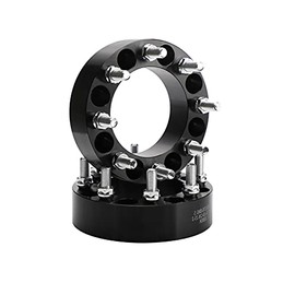 EZISOE 2 pcs 8x6.5 Wheel Spacers for 1994-2011 Ram 2500 3500, 1988-1998 F-250 F-350, 2 Inch 8x165.1 Wheel spacers 126.15mm Hub Bore with 9/16-18 Studs