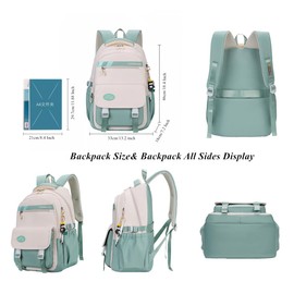 VIDOSCLA Teen Girls' Backpack for School Backpack for Teens Middle School Students Bookbag