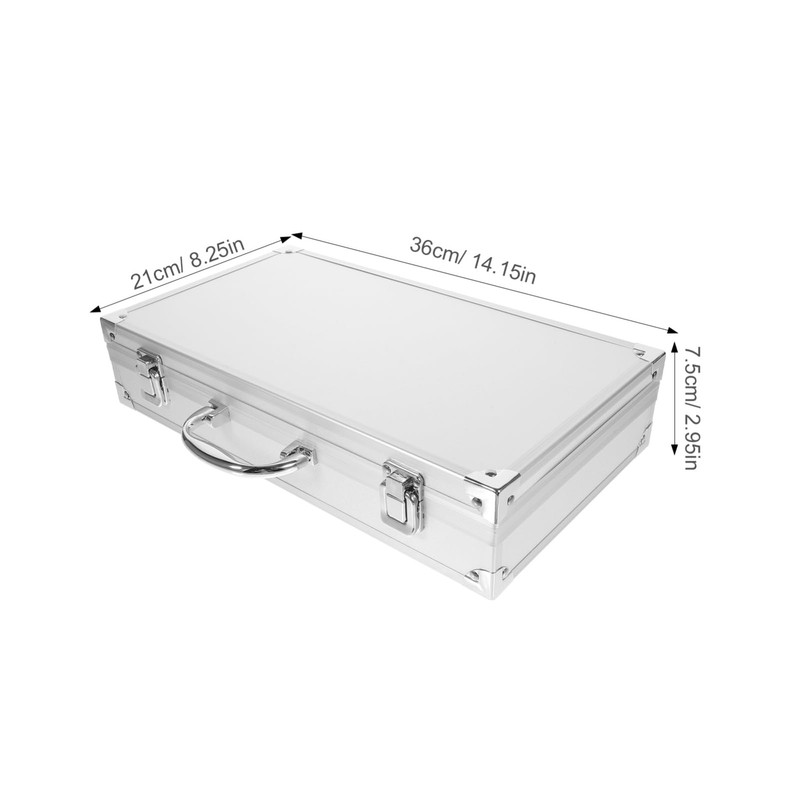 Operitacx Aluminum Alloy Toolbox 14X8X3In Lockable Tool Case with Foam
