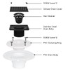 Uni-Green Matte Black 4 Inch Square Shower Drain with PVC