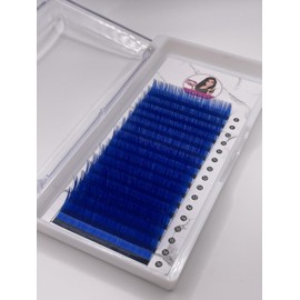 Color Lash Extensions .07 CC Curl Easy Fan Volume Lashes Blue Volume Lash Extensions 9-16mm Mixed Lash Tray Self Fanning 2D-10D Volume Eyelash Extensions by ILASHYOU_LV (BLUE 0.07 CC 9-16mm)