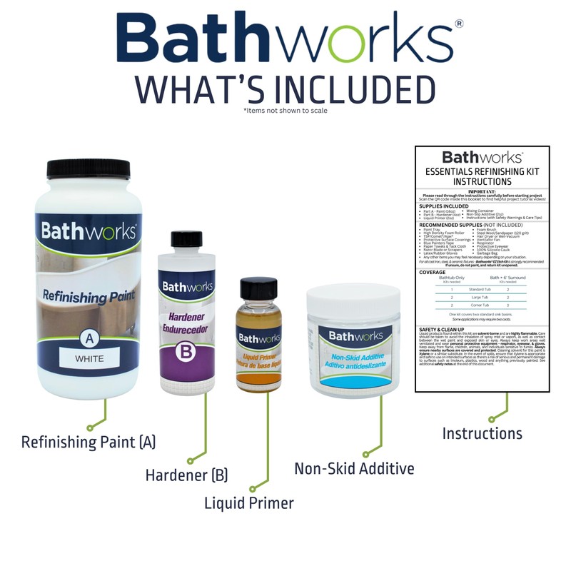 Bathworks Essentials Roll-On Refinishing Kit - 22 fl oz, High
