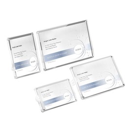 ECKEK Acrylic Label Holder Price Tag Displays Sign Holder Data Card Holder Ads Display Stand (C: 120*80mm/4.72*3.15 inches)