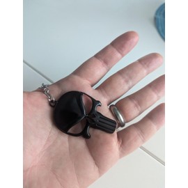 Fastmodz Skull Keychain Key Ring - Punisher (Black) - Gift for Him - Stocking Stuffer