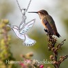 DAYLINLOVE Hummingbird Necklaces White Opal 925 Sterling Silver Humming Bird
