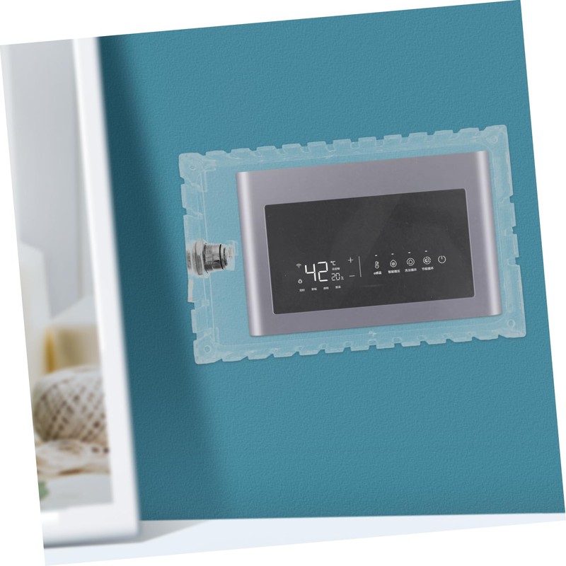 Operitacx Transparent Locking Thermostat Cover with Key Air Conditioner Thermostat