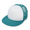 Flat Billed Trucker Cap with Mesh Back Hat in Teal