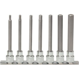 KS Tools 918.3960 CHROME+ hex bit socket set, 7pcs, 3/8"