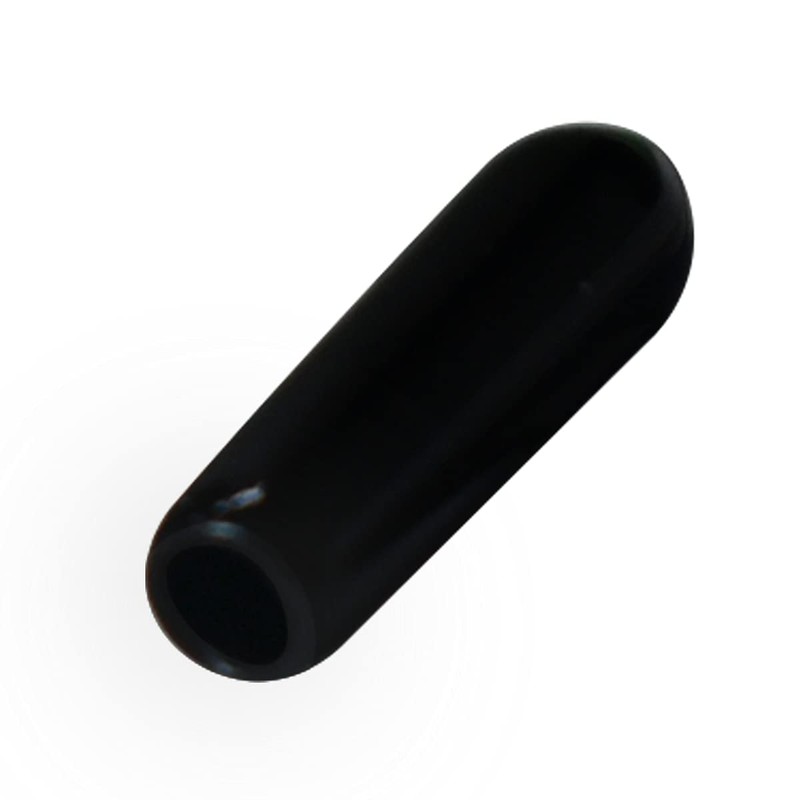 50pcs Vinyl Flexible End Caps, Rubber End Caps, Black Bolt