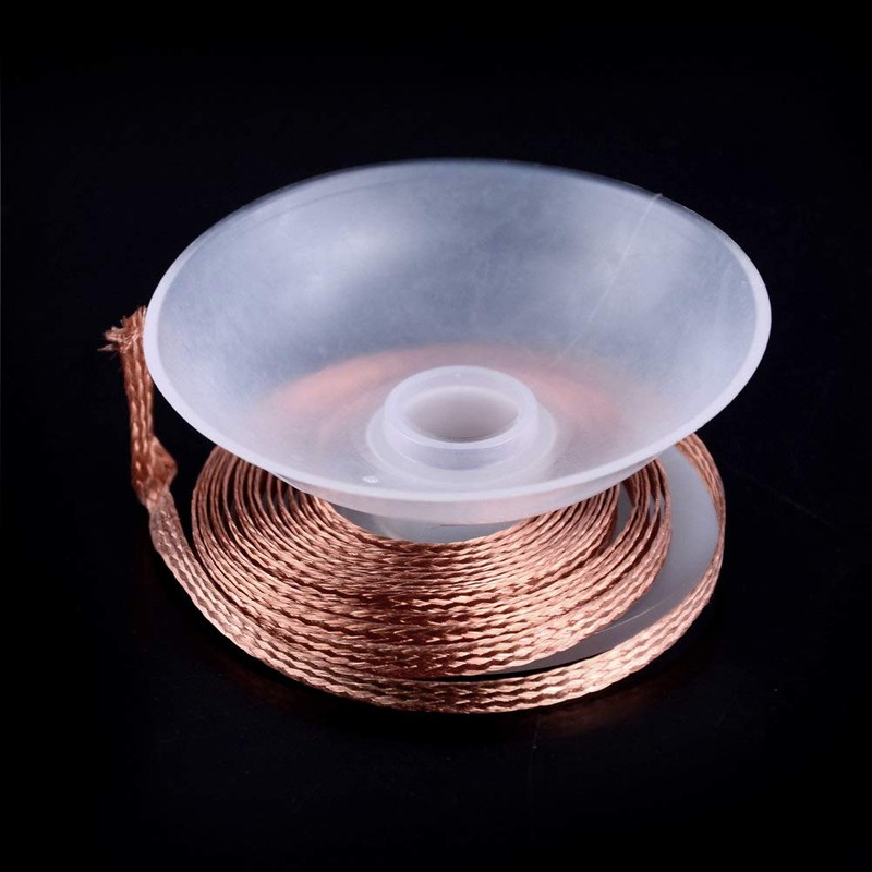 4Pcs Desoldering Braid Wick Wire, 2.5mm No-Clean Electronic Desoldering Copper
