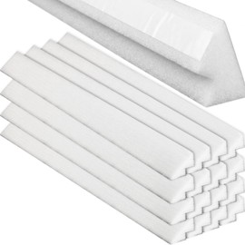 Pangda 16 Pcs Pool Cove for 18ft Above Round Pool, 46" Foam Pools Liner Protection Strips Above Ground Pools Accessories, Peel and Stick Strips White Molding for Vinyl Ground Support